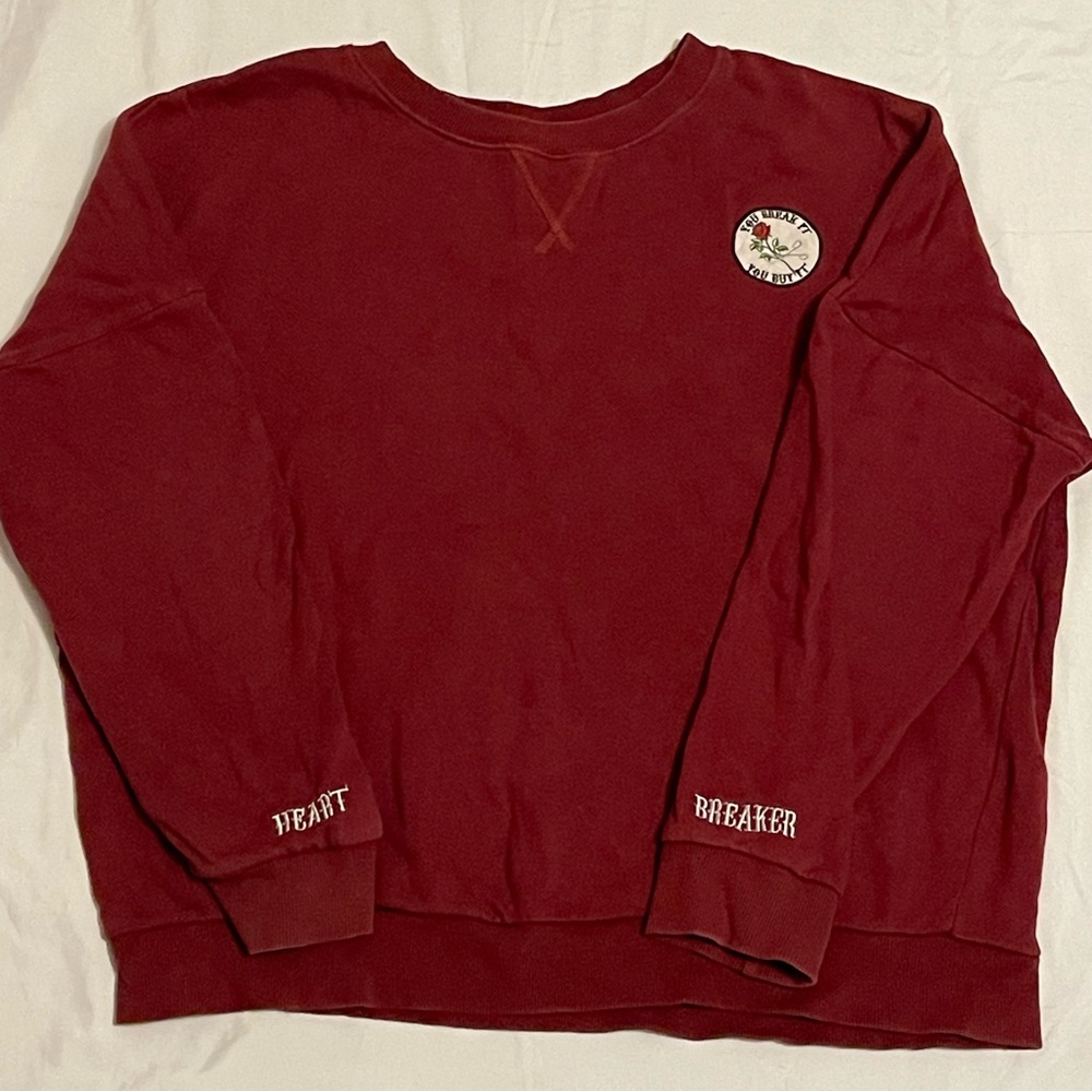 Comfortable red sweater